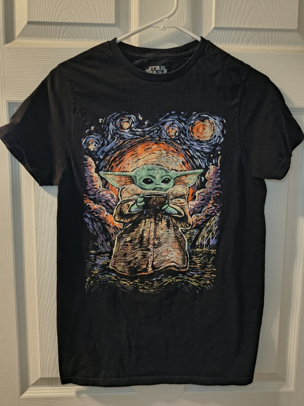 Star Wars Baby Yoda/Grogu Van Gogh Art Tee Size Small